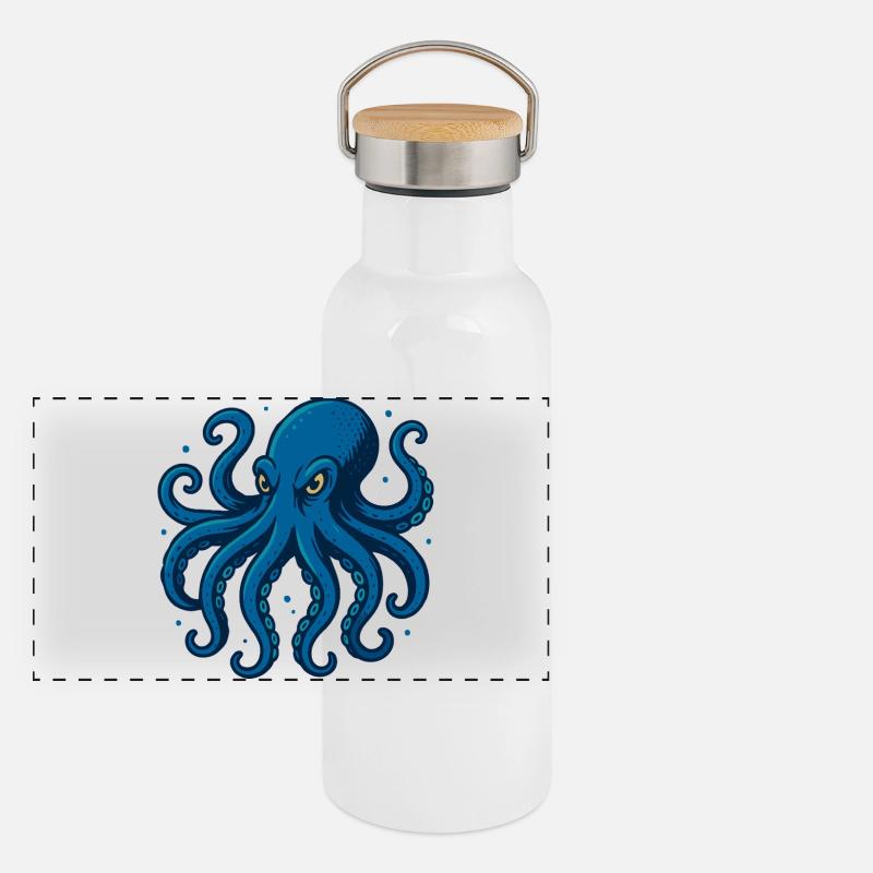 Panorama Thermosflasche mit Bambusdeckel