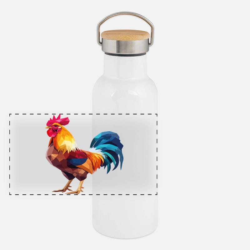 Panorama Thermosflasche mit Bambusdeckel