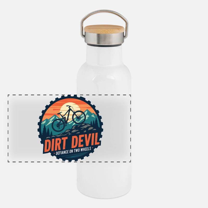 Hymne du VTT Dirt Devil Gourde isotherme avec bouchon en bambou