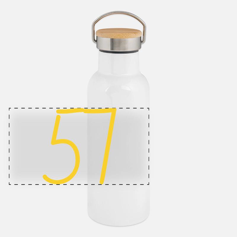 57 Gourde isotherme avec bouchon en bambou