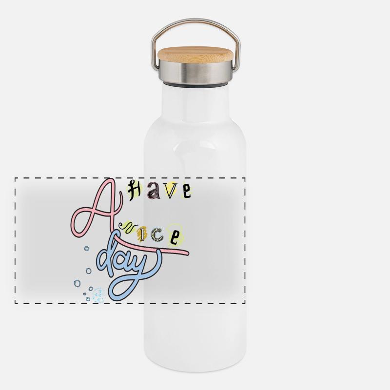 Have a nice Day Panoramic Thermal Bottle with Bamboo Lid