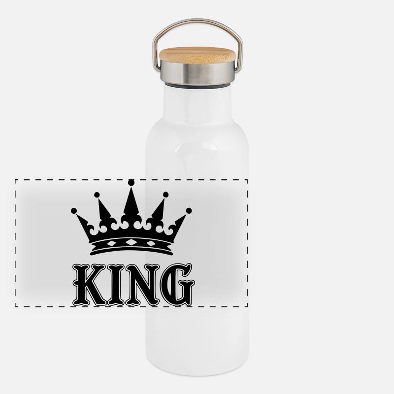 Crown king Panoramic Thermal Bottle with Bamboo Lid