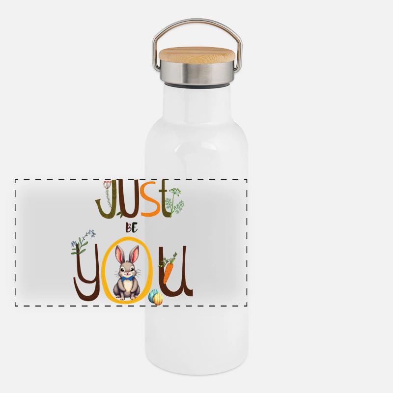 Sois juste toi-même Gourde isotherme avec bouchon en bambou