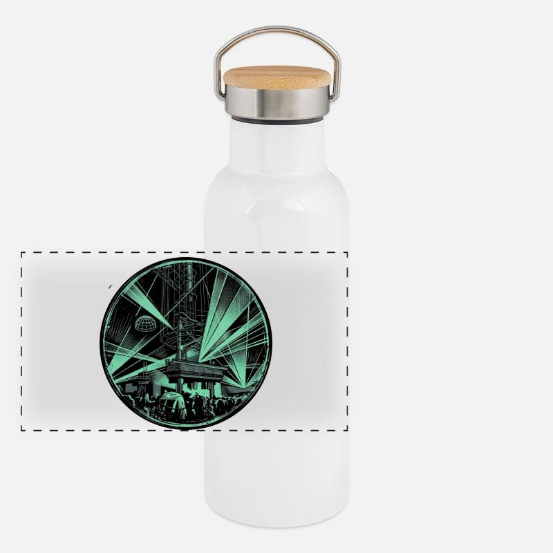 Techno Generation Electro Panoramic Thermal Bottle with Bamboo Lid