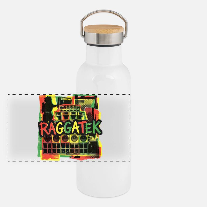Raggatek Session Soundsystem Panorama Thermosflasche mit Bambusdeckel