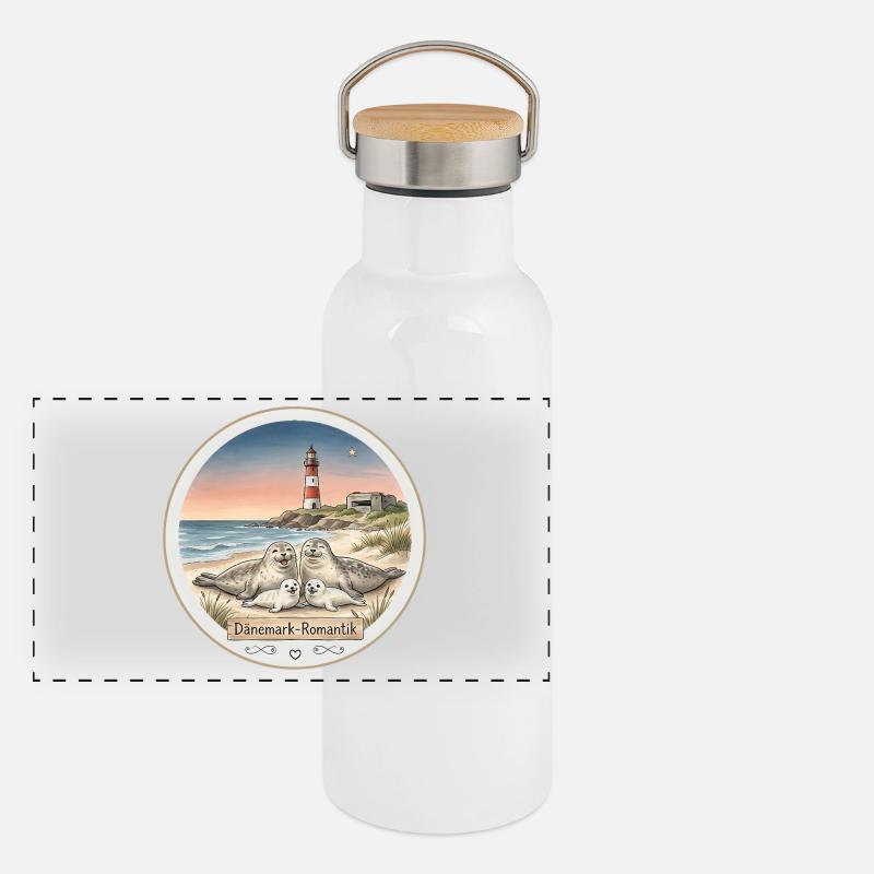 Dänemark - Romantik Panorama Thermosflasche mit Bambusdeckel