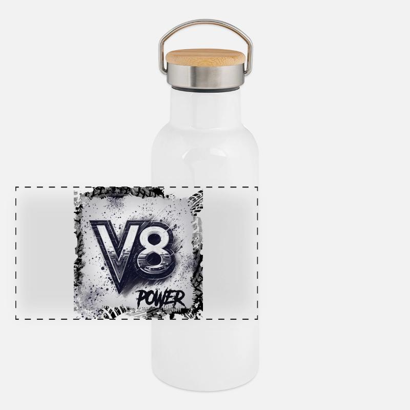 V8 power Panoramic Thermal Bottle with Bamboo Lid
