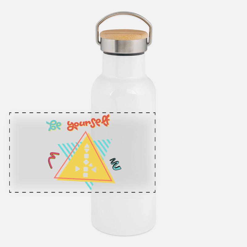 Sois toi-même Gourde isotherme avec bouchon en bambou