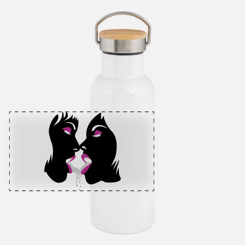 fluffy girls Panoramic Thermal Bottle with Bamboo Lid