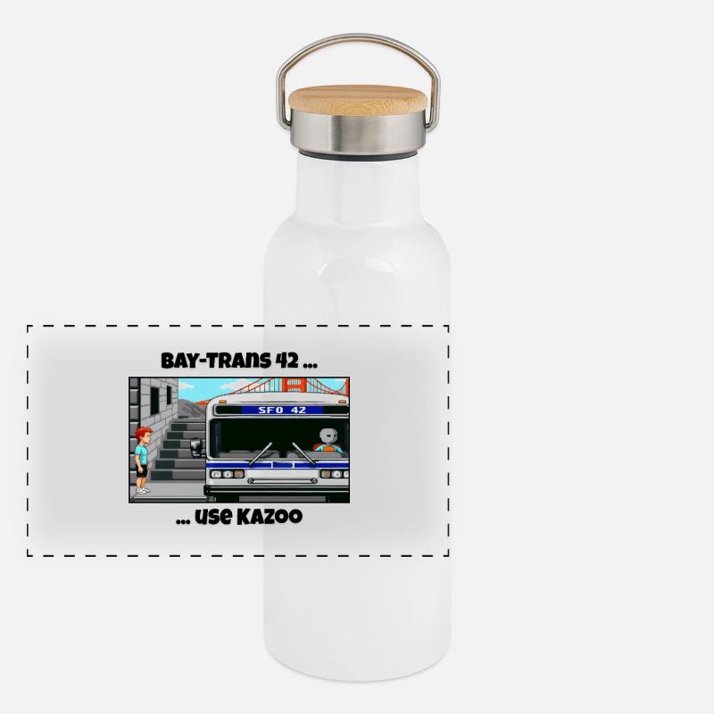 Bay-Trans 42 - 8 bits Retrogame Charme Zak Gourde isotherme avec bouchon en bambou