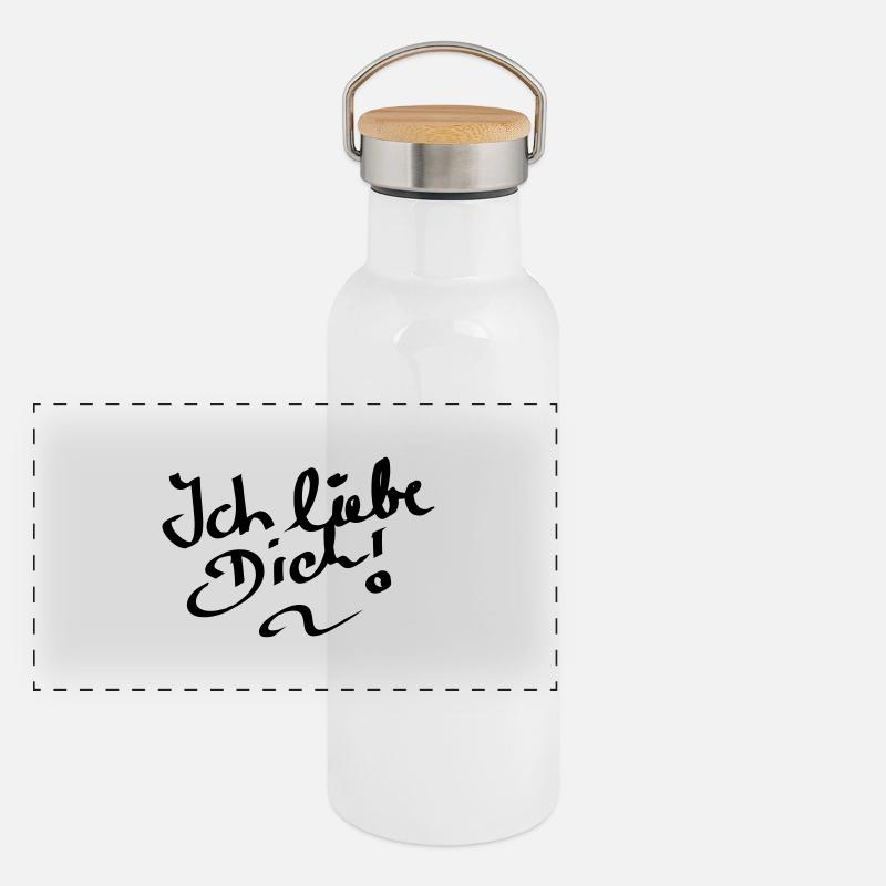 ichliebedich Panorama Thermosflasche mit Bambusdeckel