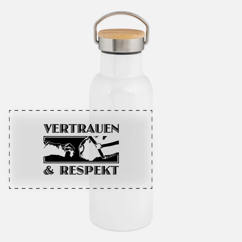 JaC's Vertrauen & Respekt 1 Panorama Thermosflasche mit Bambusdeckel