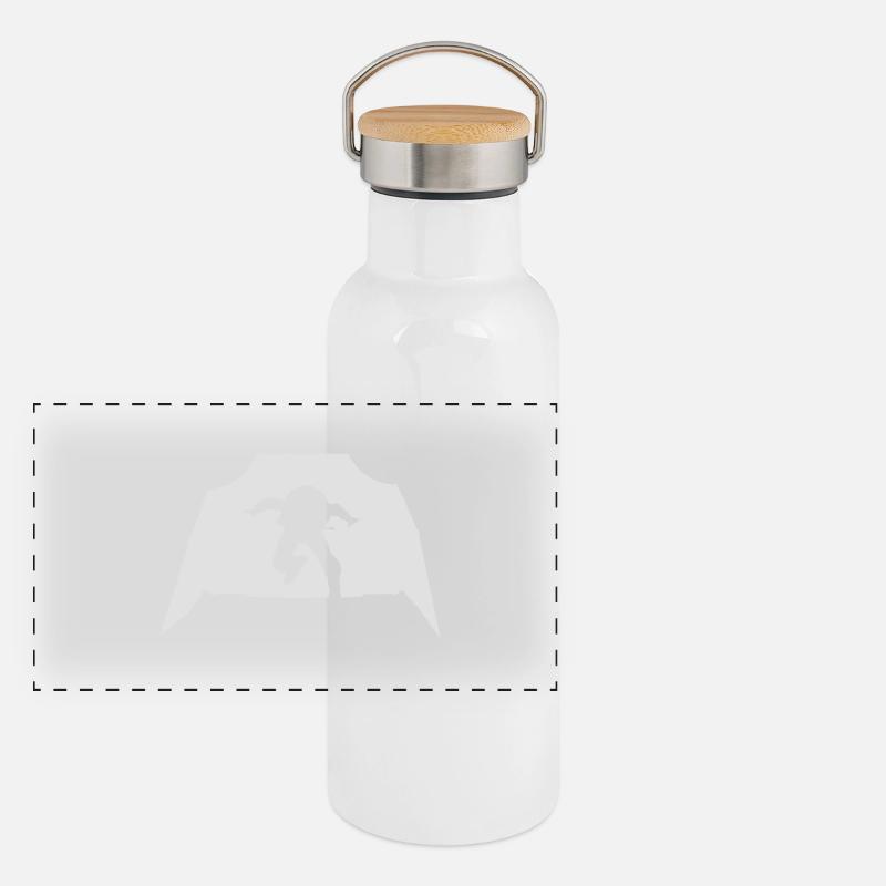 Skydiving - Parachuting Panoramic Thermal Bottle with Bamboo Lid
