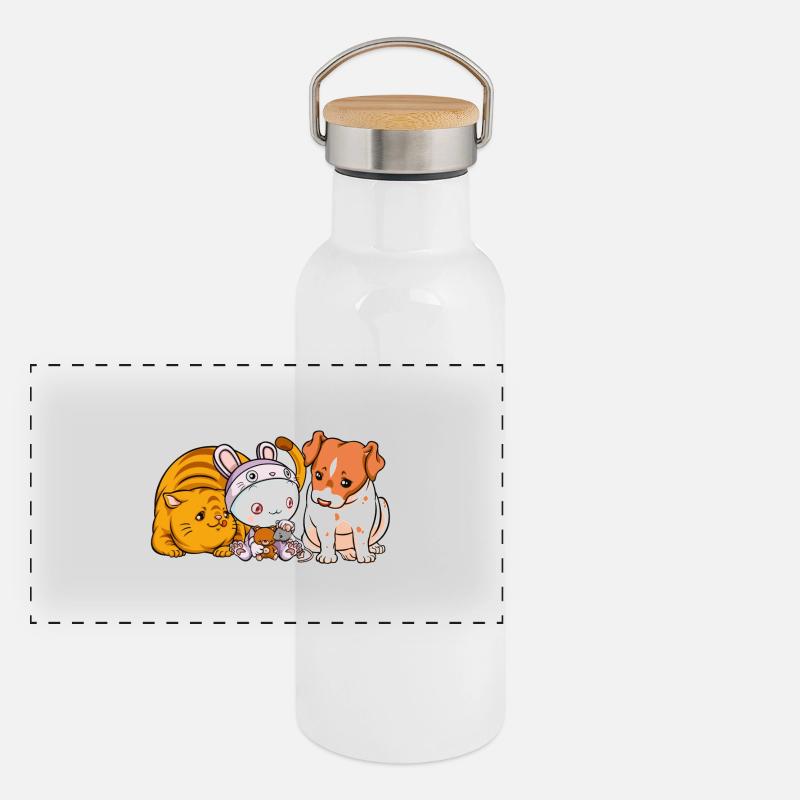 Puni-Amis Gourde isotherme avec bouchon en bambou