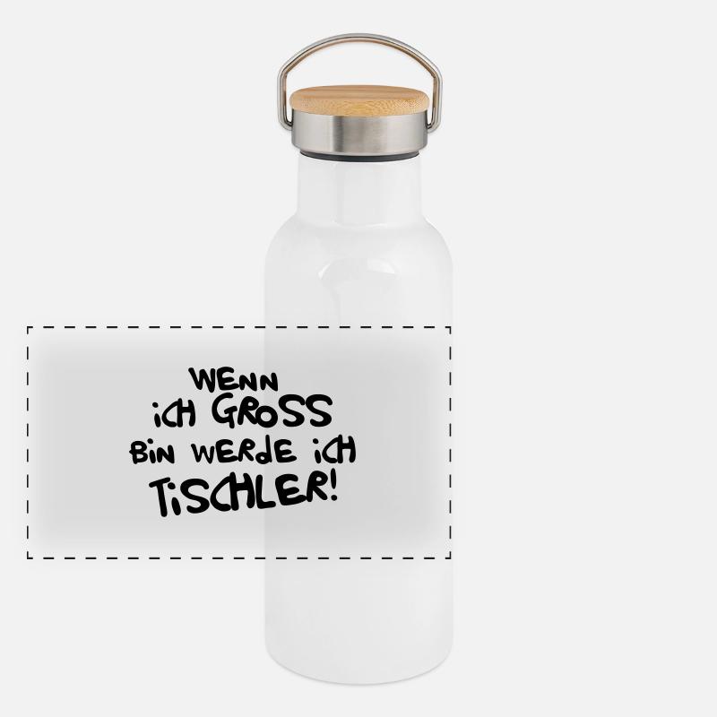Ich werde Tischler Panorama Thermosflasche mit Bambusdeckel