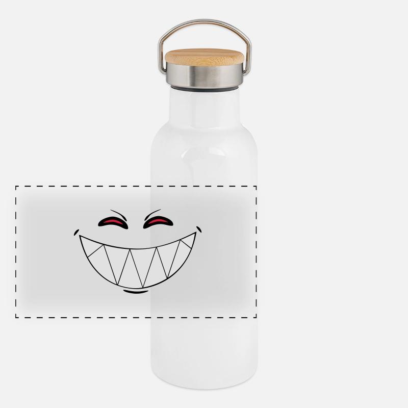 Smiling Demon Panoramic Thermal Bottle with Bamboo Lid