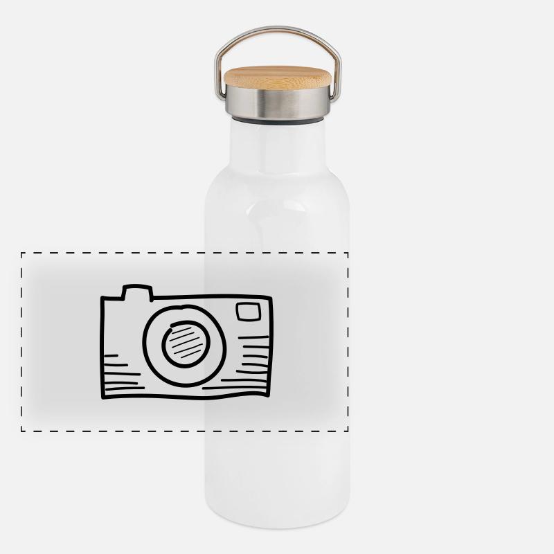 Panorama Thermosflasche mit Bambusdeckel