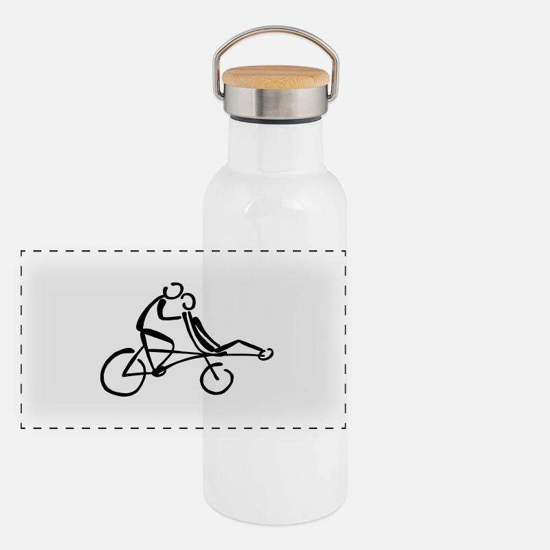 Pinogramm Pino Stufentandem Tandem Panorama Thermosflasche mit Bambusdeckel