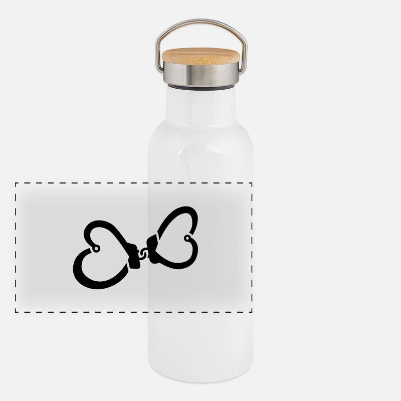 Herzschellen Panorama Thermosflasche mit Bambusdeckel