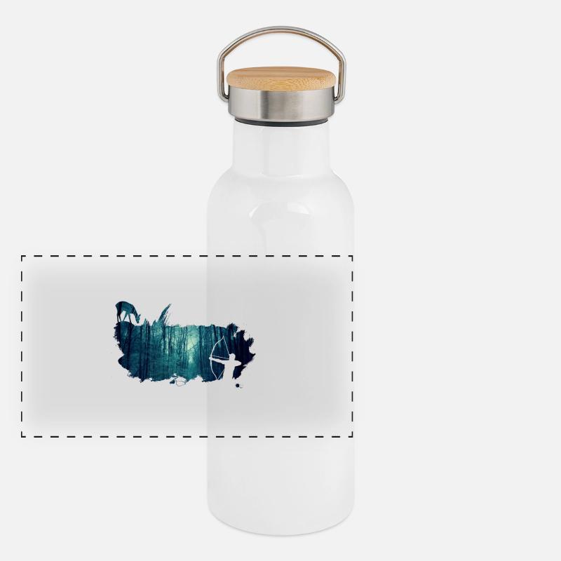 forêt d'hiver bowhunter de démarrage Gourde isotherme avec bouchon en bambou