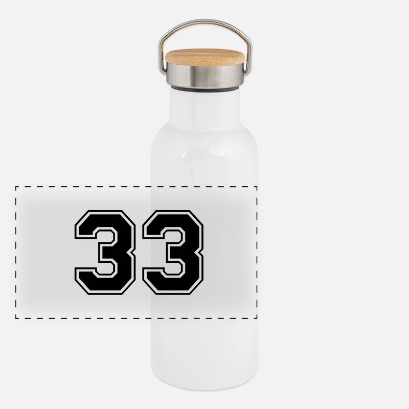 33 Panorama Thermosflasche mit Bambusdeckel