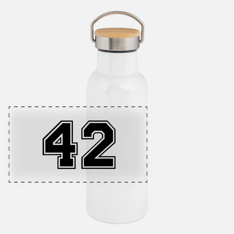 42 Gourde isotherme avec bouchon en bambou