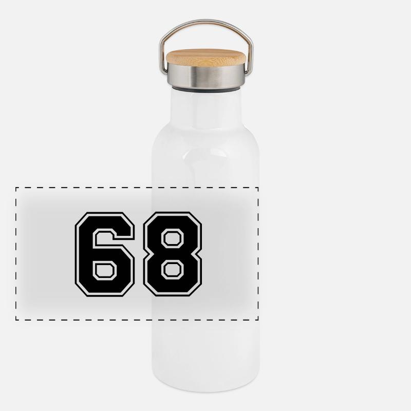 68 Gourde isotherme avec bouchon en bambou