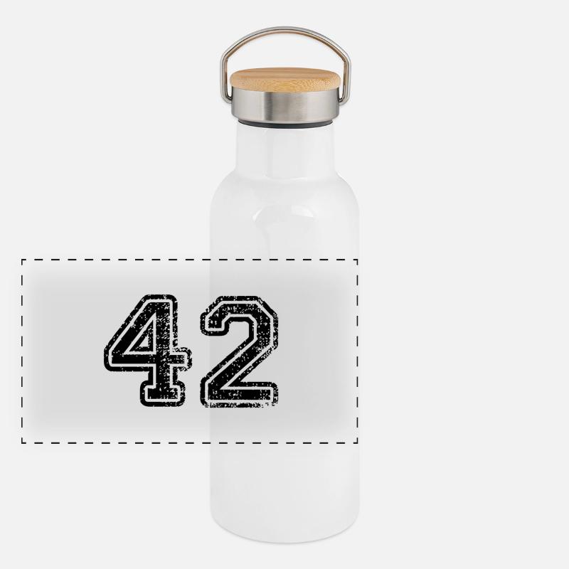 42 Gourde isotherme avec bouchon en bambou