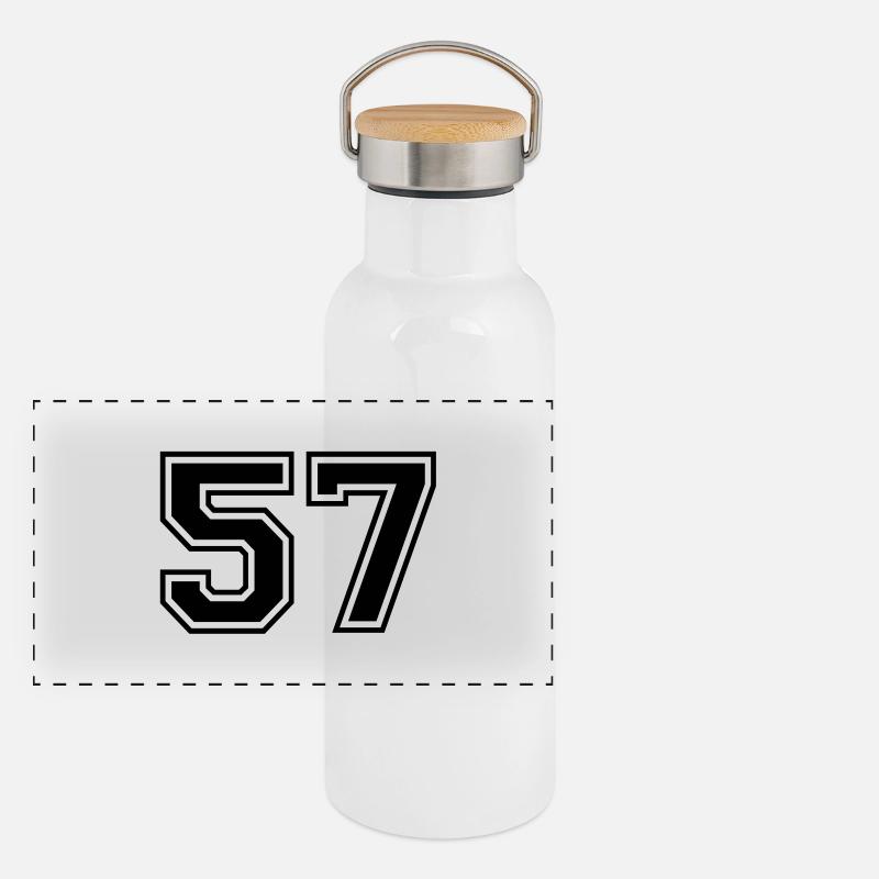 Panorama Thermosflasche mit Bambusdeckel