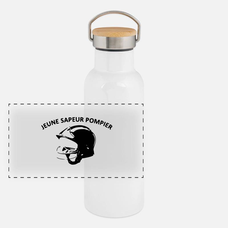 young firefighter Panoramic Thermal Bottle with Bamboo Lid