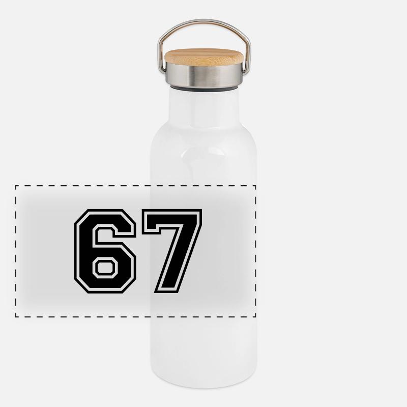 67 Panorama Thermosflasche mit Bambusdeckel