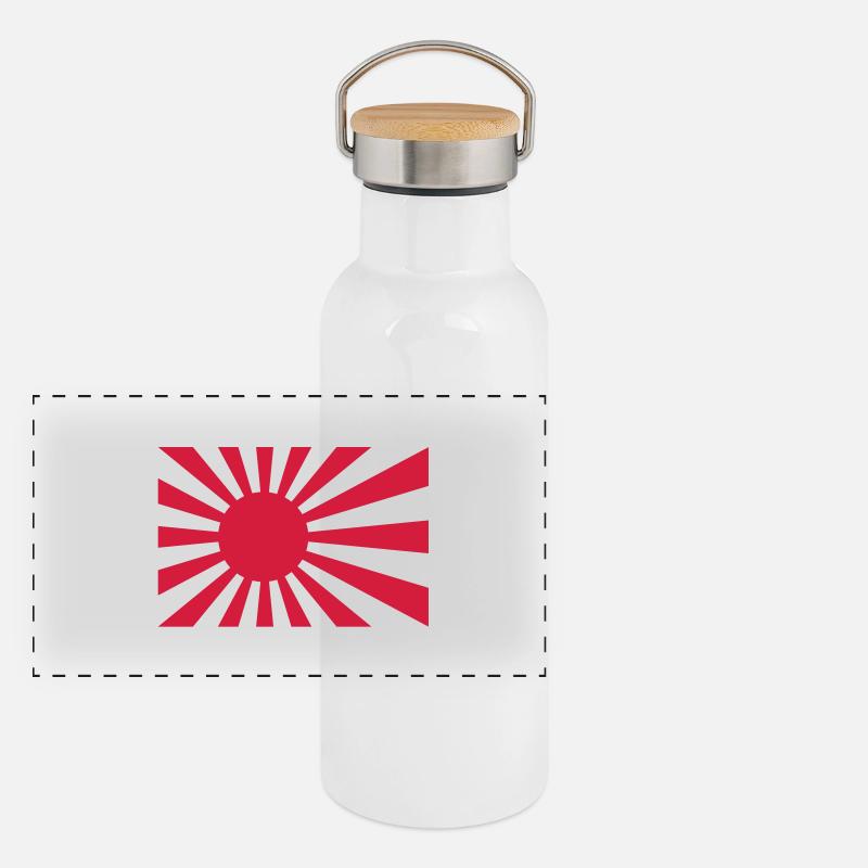 JDM Rising Sun Panorama Thermosflasche mit Bambusdeckel