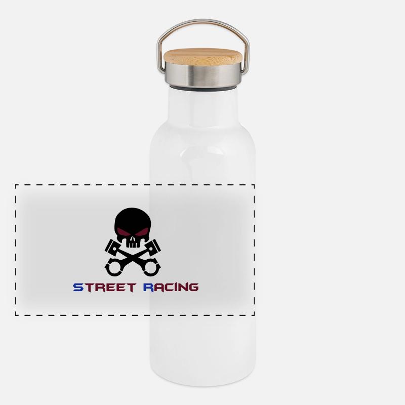 STREET RACING Panoramic Thermal Bottle with Bamboo Lid