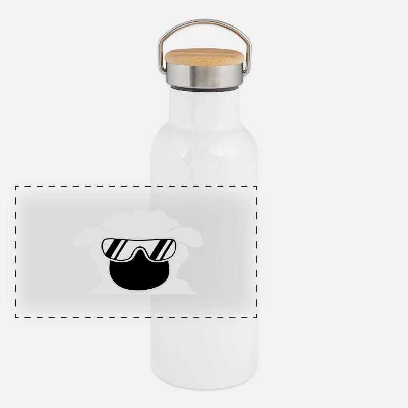 Cool Sheep Gourde isotherme avec bouchon en bambou