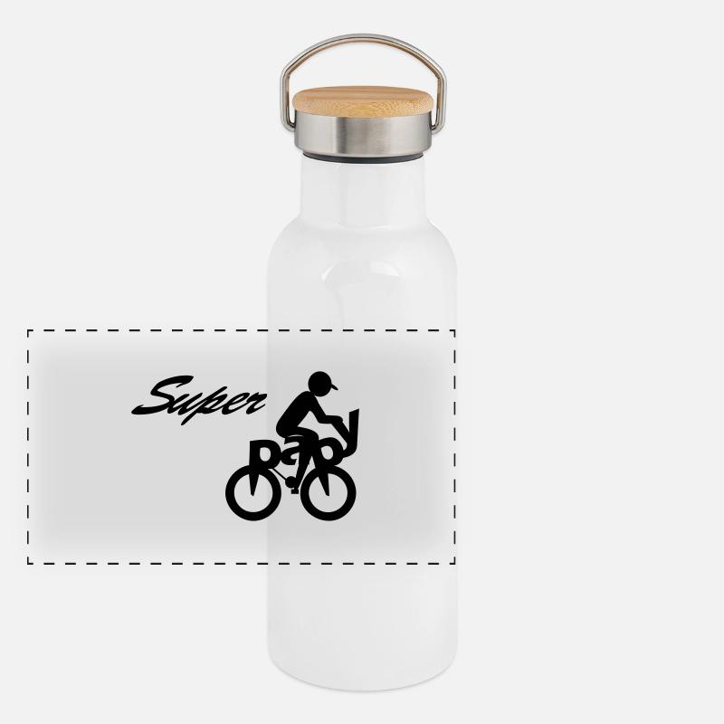 Super papy Gourde isotherme avec bouchon en bambou