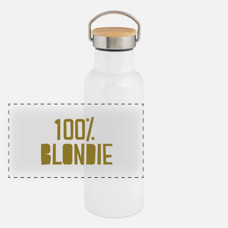 Blond Panorama Thermosflasche mit Bambusdeckel