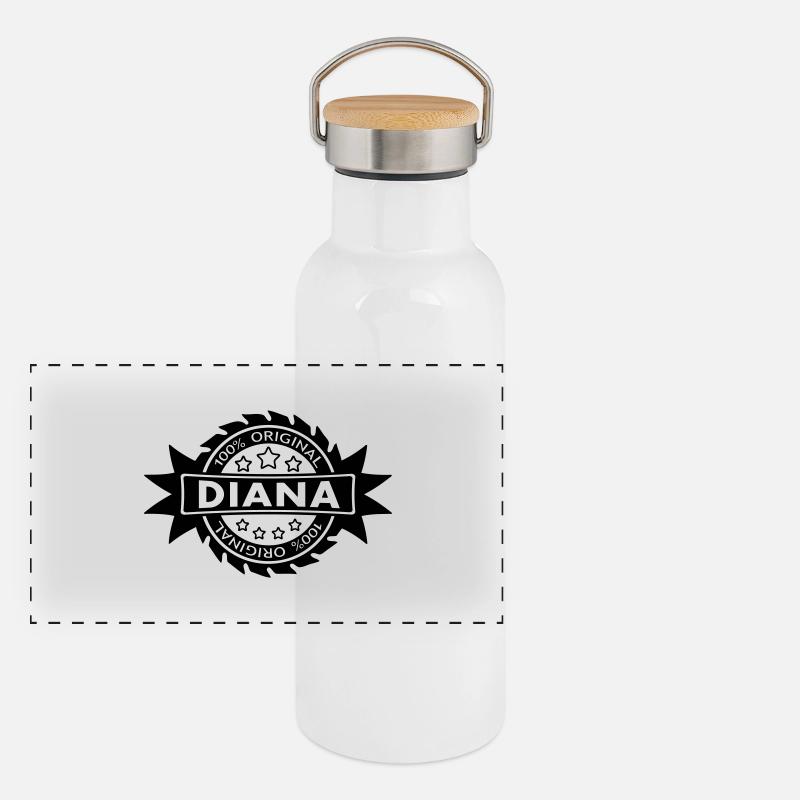 DIANA star original 1c Panorama Thermosflasche mit Bambusdeckel