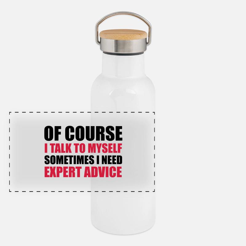 Expert Advice Gourde isotherme avec bouchon en bambou