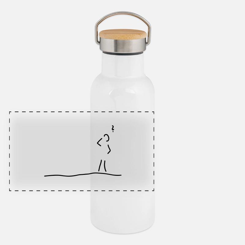 zweifel ratlosigkeit vergesslich Panorama Thermosflasche mit Bambusdeckel
