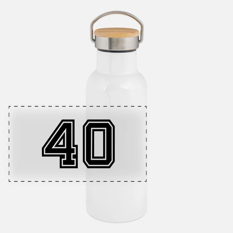 40 Gourde isotherme avec bouchon en bambou