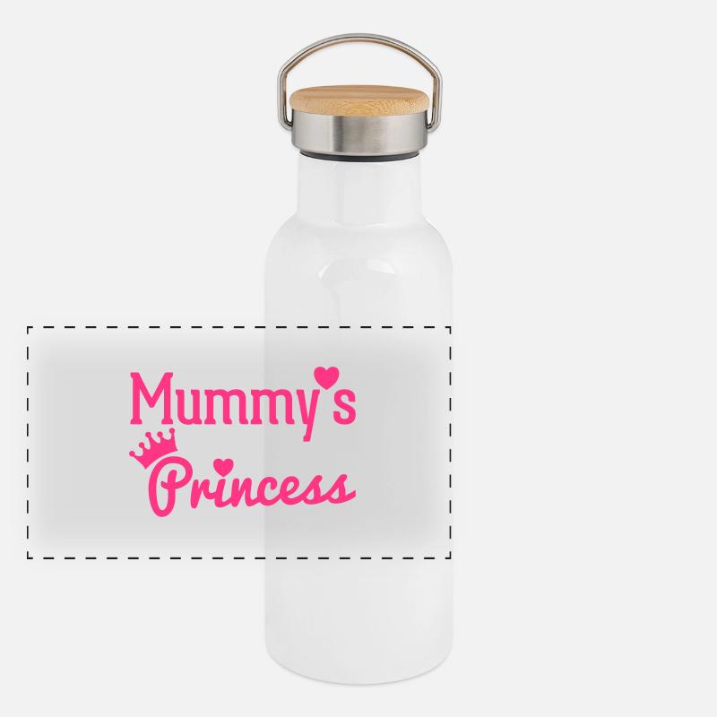 Mummy's Princess Panorama Thermosflasche mit Bambusdeckel