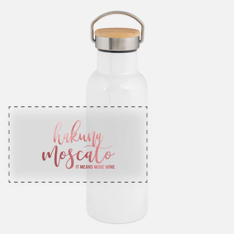 Panorama Thermosflasche mit Bambusdeckel