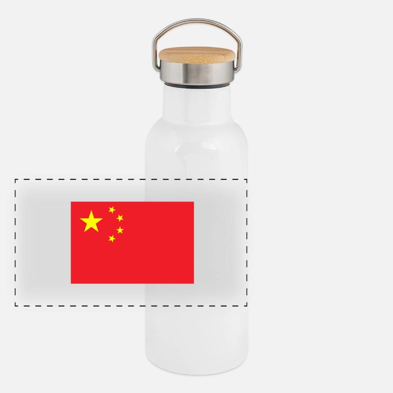 Panorama Thermosflasche mit Bambusdeckel