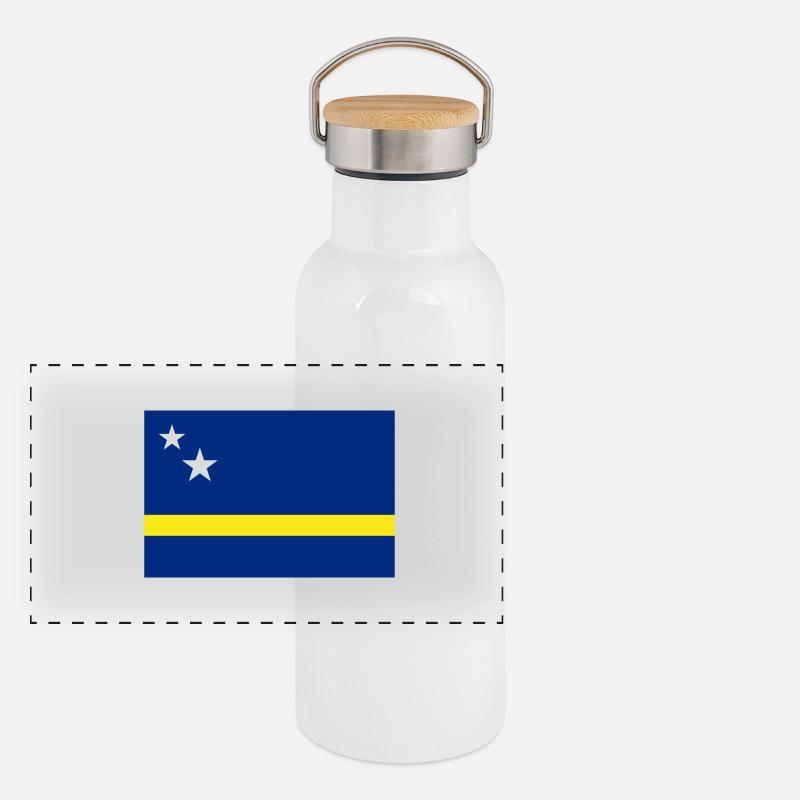 Curaçao Gourde isotherme avec bouchon en bambou