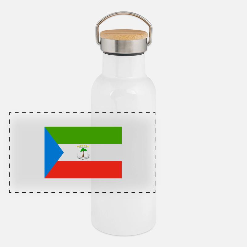 Guinée équatoriale Gourde isotherme avec bouchon en bambou