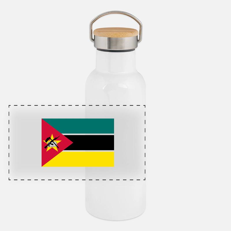 Mozambique Gourde isotherme avec bouchon en bambou