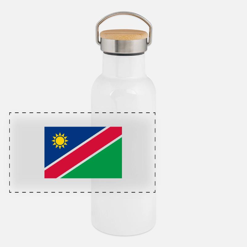 Panorama Thermosflasche mit Bambusdeckel