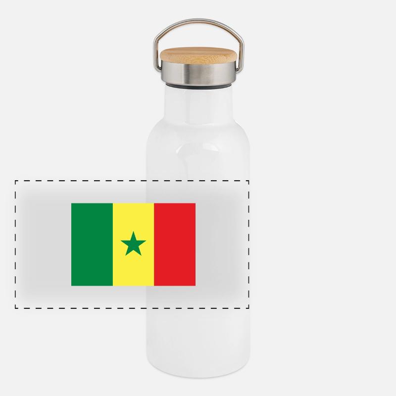 Sénégal Gourde isotherme avec bouchon en bambou
