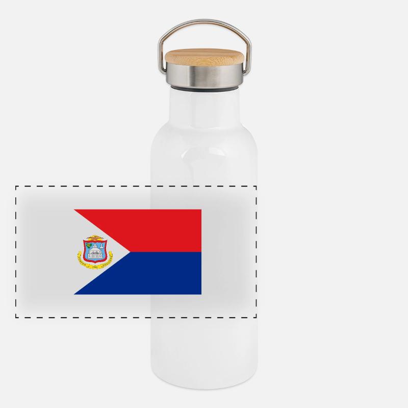 Saint-Martin Gourde isotherme avec bouchon en bambou