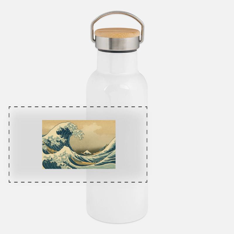 wave Panoramic Thermal Bottle with Bamboo Lid